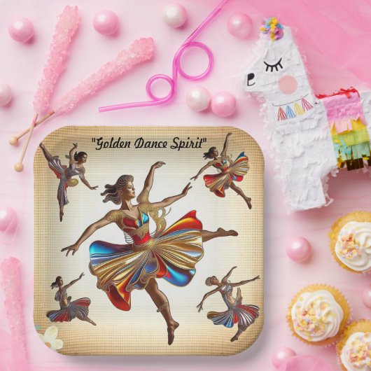 "Beweging in bloei" Papieren Bordje (Feest)