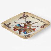 "Beweging in bloei" Papieren Bordje (Gebogen)