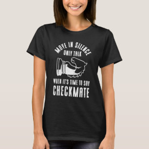 Beweging in stilzwijgende schaken Mannen van de Sp T-shirt