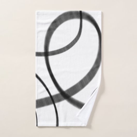 Beweging in zwart-wit bad handdoek (Handdoek)