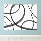 Beweging in zwart-wit canvas afdruk (Insitu (Houten vloer))