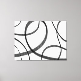 Beweging in zwart-wit canvas afdruk