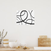 Beweging in zwart-wit poster (Keuken)