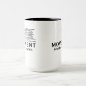 Beweging Is Geloof Zichtbaar Gemaakt Mok (Midden)