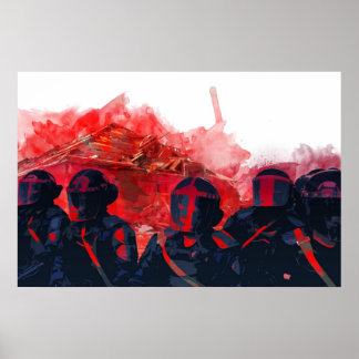 Beweging langs poster