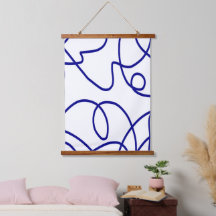 Beweging: Line Art in blauw en wit