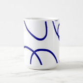 Beweging: Line Art in blauw en wit Koffiemok (Center)