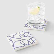 Beweging: Line Art in blauw en wit