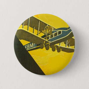 Beweging met de tijden ronde button 5,7 cm