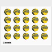 Beweging met de tijden ronde sticker (Vel)