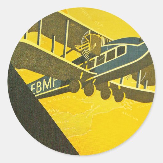 Beweging met de tijden ronde sticker (Voorkant)