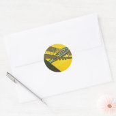 Beweging met de tijden ronde sticker (Envelop)