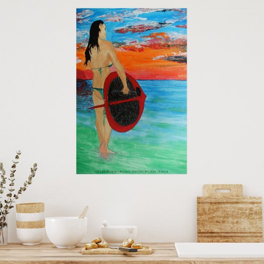 beweging oceaan poster (Keuken)