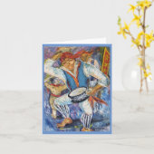 Beweging (Okinawa Eisa Dancer) Kaart (Gele Bloem)