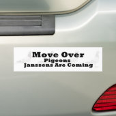 Beweging over Pigeons Bumpersticker (Op auto)