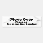Beweging over Pigeons Bumpersticker (Voorkant)