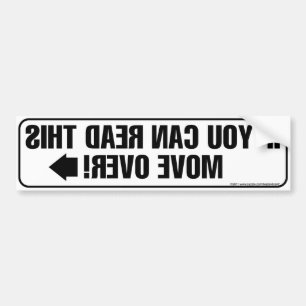 Beweging over Weerspiegelde Bumpersticker