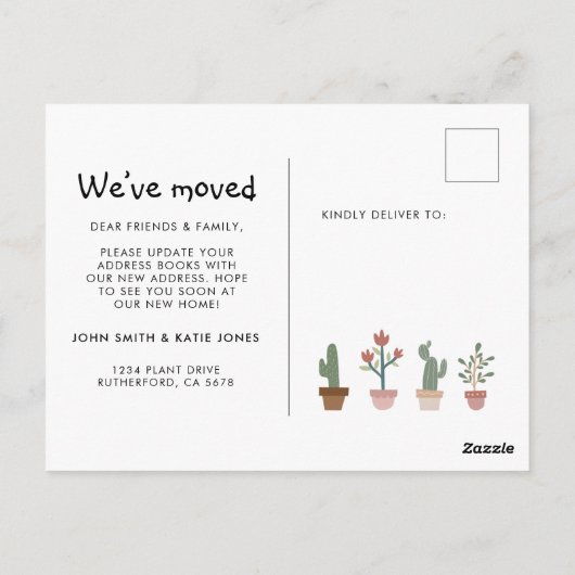 BEWEGING PLANTEN VERPLAATSEN BRIEFKAART (Achterkant)