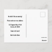 BEWEGING VAN ANNOUNCEMENT Arizona Saguaro Cactus W Briefkaart (Achterkant)