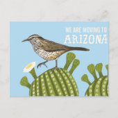 BEWEGING VAN ANNOUNCEMENT Arizona Saguaro Cactus W Briefkaart (Voorkant)