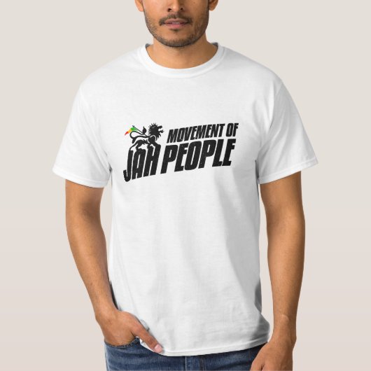 Beweging van Jah Volk Rasta Leeuw van Juda Reggae T-shirt (Voorkant)
