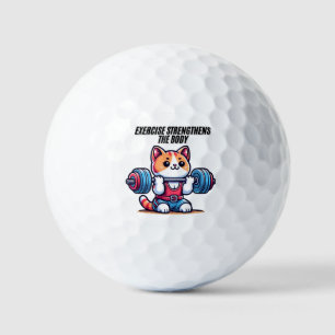Beweging versterkt het lichaam – Fitness Quote Des Golfballen