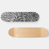 Beweging voor het water - wit op zwart persoonlijk skateboard (Horizontaal)