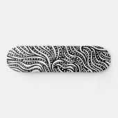 Beweging voor het water - wit op zwart persoonlijk skateboard (Horizontaal)