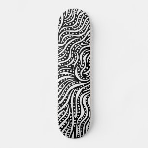 Beweging voor het water - wit op zwart persoonlijk skateboard