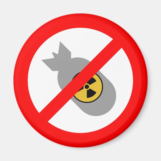 Beweging voor Vrede STOP! GEEN NUCLEAIRE BOM! Magneet (Voorkant)
