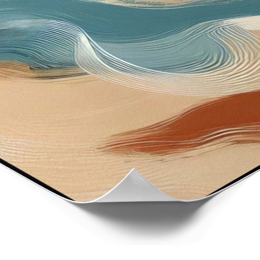 Bewegings- en diepteritme Abstract Poster (Hoek)