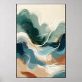 Bewegings- en diepteritme Abstract Poster (Voorkant)