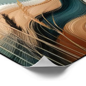 Bewegings- en diepteritme Abstract Poster (Hoek)