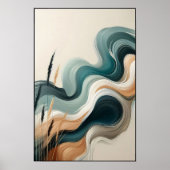 Bewegings- en diepteritme Abstract Poster (Voorkant)