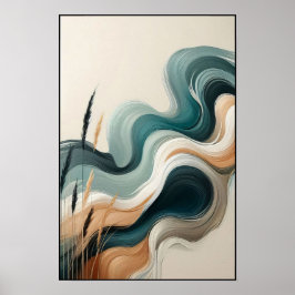 Bewegings- en diepteritme Abstract Poster