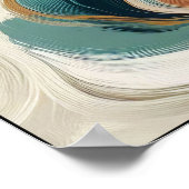 Bewegings- en diepteritme Abstract Poster (Hoek)