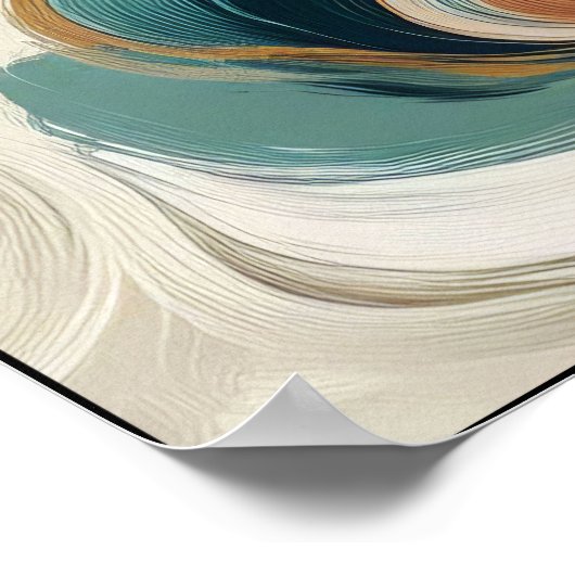 Bewegings- en diepteritme Abstract Poster (Hoek)