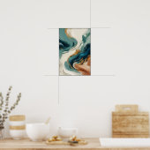 Bewegings- en diepteritme Abstract Poster (Keuken)