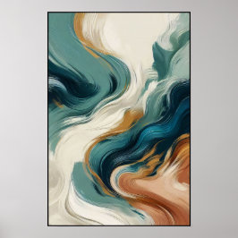 Bewegings- en diepteritme Abstract Poster