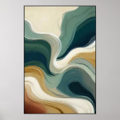 Bewegings- en diepteritme Abstract Poster (Voorkant)