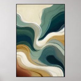 Bewegings- en diepteritme Abstract Poster