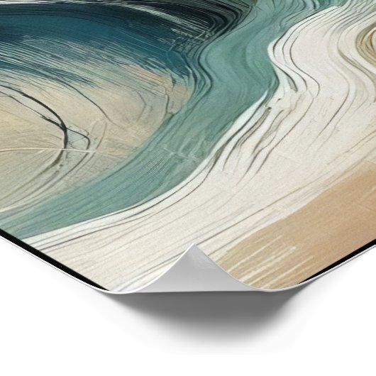 Bewegings- en diepteritme Abstract Poster (Hoek)