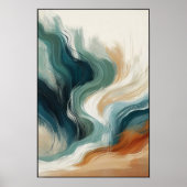 Bewegings- en diepteritme Abstract Poster (Voorkant)