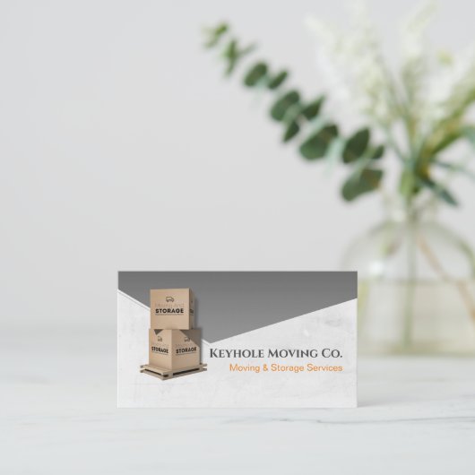 Bewegings- en opslagservices visitekaartje (Staand voorkant)