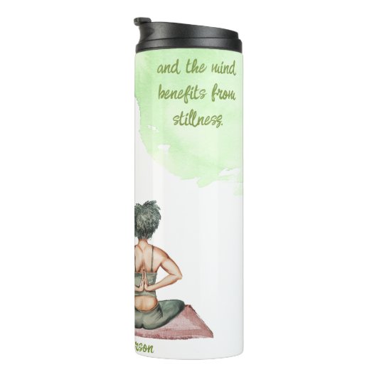 Bewegings- en Stillness Travel Mug Thermosbeker (Geroteerd rechts)