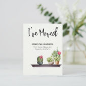 Bewegingsaankondiging Ik Heb Potplanten Verhuisd Aankondigingskaart (Staand voorkant)