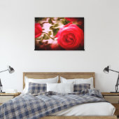 BEWEGINGSKLEUR van boomrozen op Canvasprint Canvas Afdruk (Insitu (Slaapkamer))