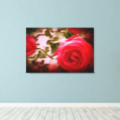 BEWEGINGSKLEUR van boomrozen op Canvasprint Canvas Afdruk (Insitu (Houten vloer))