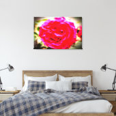 BEWEGINGSKLEUR van een roos Canvas Afdruk (Insitu (Slaapkamer))