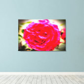 BEWEGINGSKLEUR van een roos Canvas Afdruk (Insitu (Houten vloer))